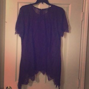 Plus size lace tunic